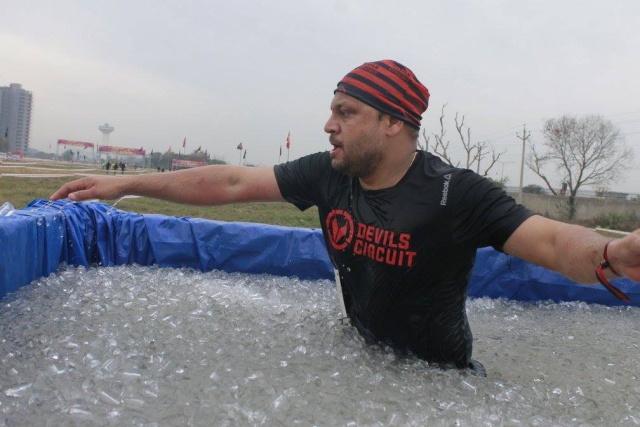 Rakesh Mathuria DC 2017 Ice Bath
